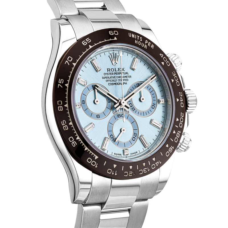 Pre-Owned Rolex Daytona Cosmograph 40mm Platinum Ice Blue Dial Watch (2022) - Berry's Jewellers