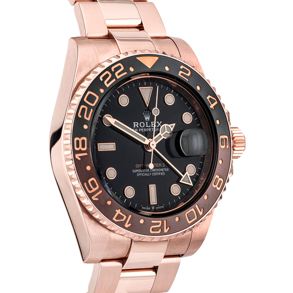 Pre-Owned Rolex GMT-Master II 40mm 18ct Rose Gold 'Root Beer' Watch (2019) - Berry's Jewellers