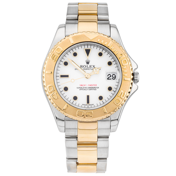 Pre-Owned Rolex Yacht-Master 35mm White Dial Two-Tone Bracelet Watch - Berry's Jewellers
