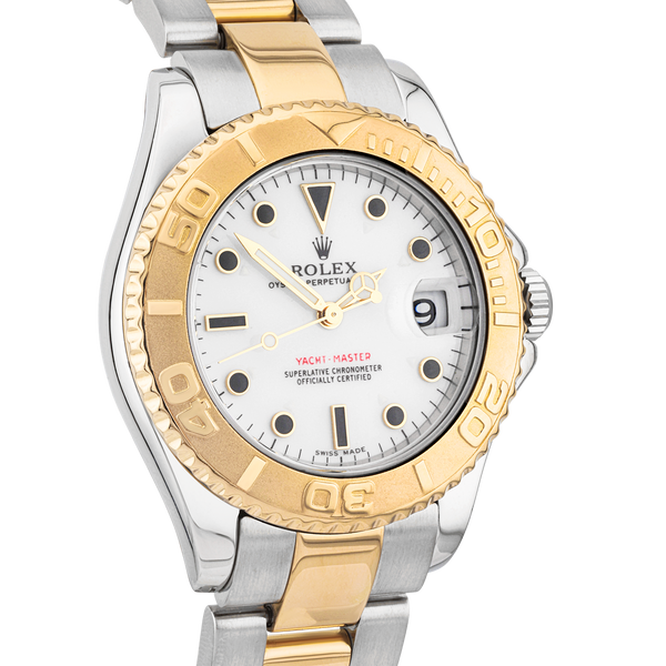 Pre-Owned Rolex Yacht-Master 35mm White Dial Two-Tone Bracelet Watch - Berry's Jewellers
