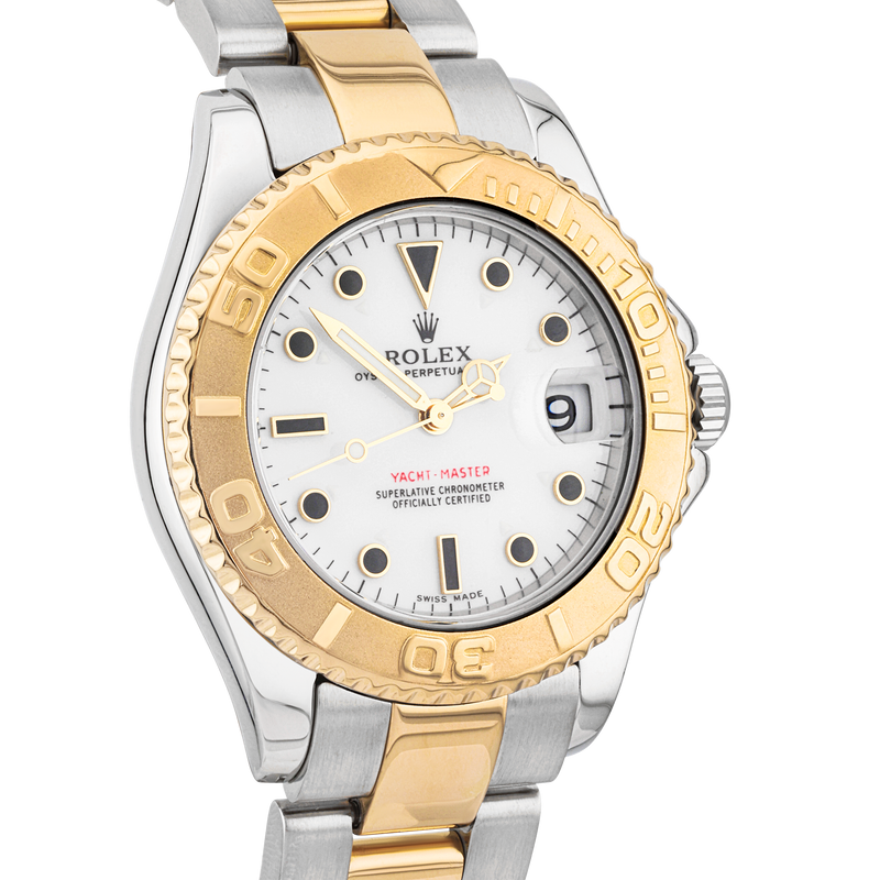 Pre-Owned Rolex Yacht-Master 35mm White Dial Two-Tone Bracelet Watch - Berry's Jewellers