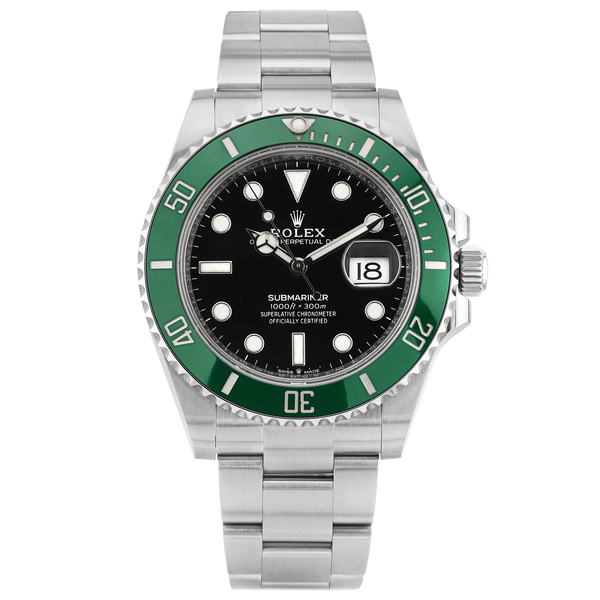 Pre-Owned Rolex Submariner 'Starbucks' 40mm Black Dial Green Bezel Watch (2022) - Berry's Jewellers
