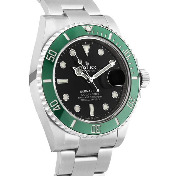 Pre-Owned Rolex Submariner 'Starbucks' 40mm Black Dial Green Bezel Watch (2022) - Berry's Jewellers