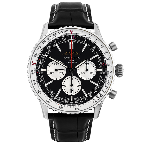 Pre-Owned Breitling Navitimer 46mm Black Dial Mens Automatic Strap Watch (2023) - Berry's Jewellers