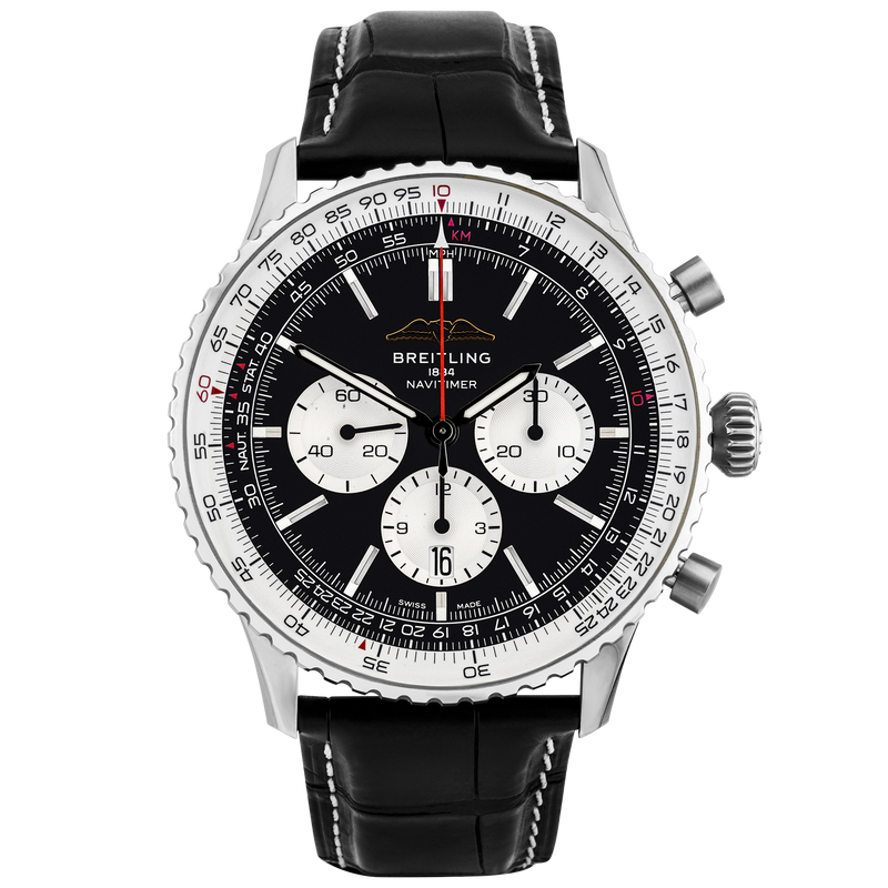 Pre-Owned Breitling Navitimer 46mm Black Dial Mens Automatic Strap Watch (2023) - Berry's Jewellers