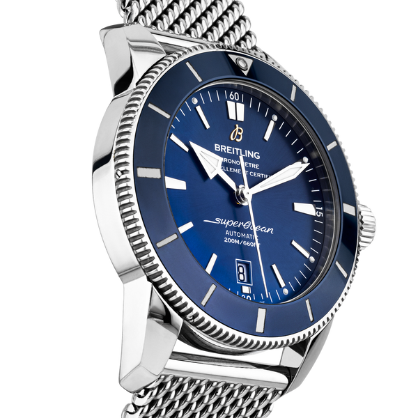 Pre-Owned Breitling Superocean Heritage 46mm Blue Dial Mens Bracelet Watch (2018) - Berry's Jewellers
