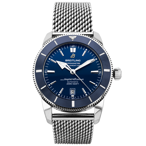 Pre-Owned Breitling Superocean Heritage 46mm Blue Dial Mens Bracelet Watch (2018) - Berry's Jewellers