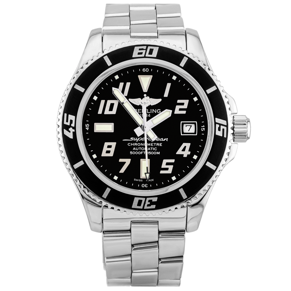Pre-Owned Breitling Superocean 42mm Black Dial Men's Bracelet Watch (2013) - Berry's Jewellers