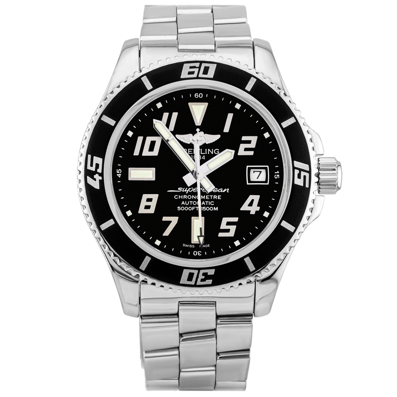 Pre-Owned Breitling Superocean 42mm Black Dial Men's Bracelet Watch (2013) - Berry's Jewellers