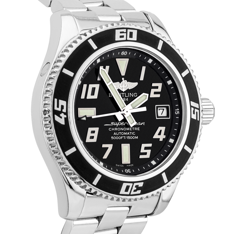 Pre-Owned Breitling Superocean 42mm Black Dial Men's Bracelet Watch (2013) - Berry's Jewellers