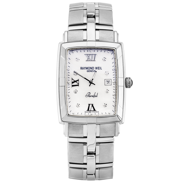 Pre-Owned Raymond Weil Parsifal White Mother of Pearl Diamond Dial Watch - Berry's Jewellers