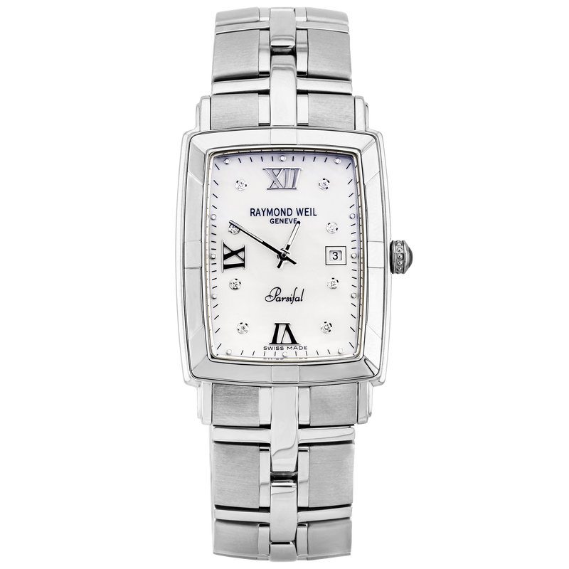 Pre-Owned Raymond Weil Parsifal White Mother of Pearl Diamond Dial Watch - Berry's Jewellers