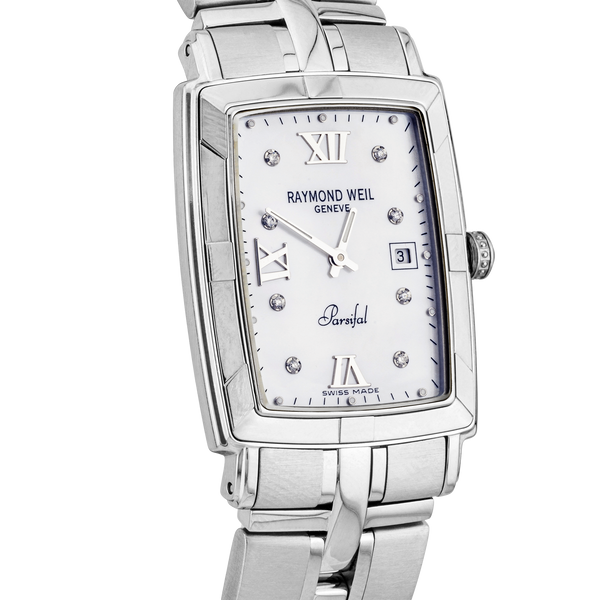 Pre-Owned Raymond Weil Parsifal White Mother of Pearl Diamond Dial Watch - Berry's Jewellers