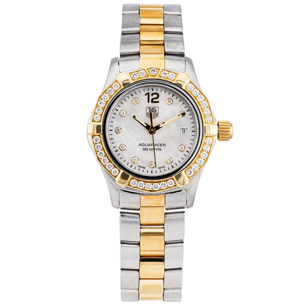 Pre-Owned TAG Heuer Aquaracer 27mm Two-Tone Diamond Set Ladies Watch (2007) - Berry's Jewellers