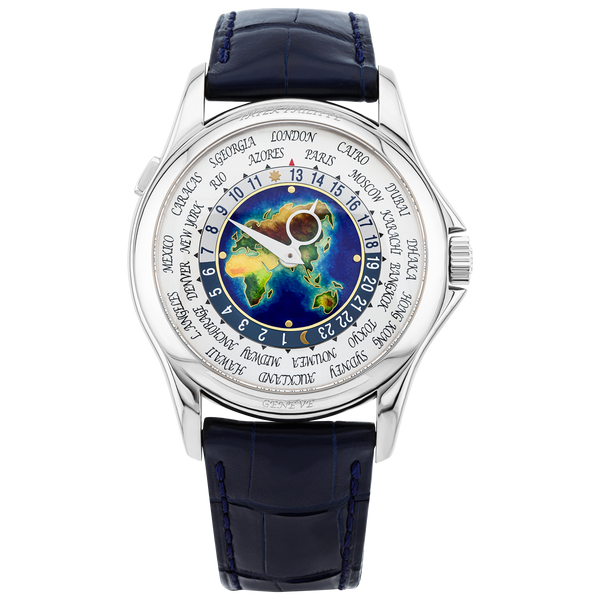 Pre-Owned Patek Philippe Complications 18ct White Gold Worldtime Watch (2011) - Berry's Jewellers