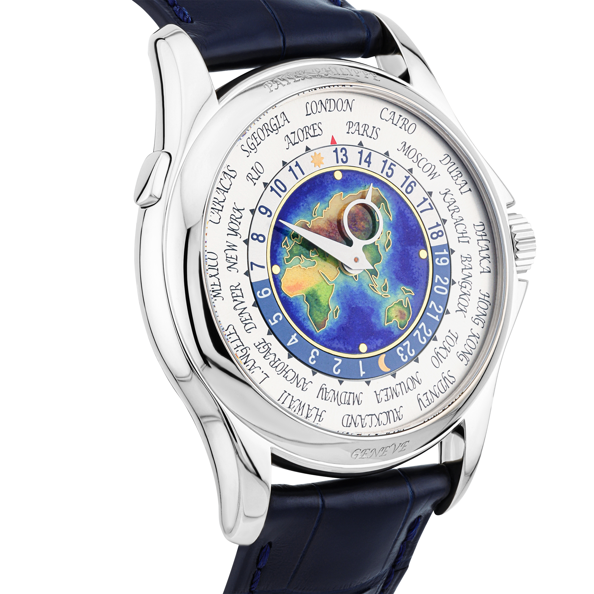 Pre-Owned Patek Philippe Complications 18ct White Gold Worldtime Watch (2011) - Berry's Jewellers