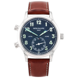 Pre-Owned Patek Philippe Calatrava Pilot Travel Time 18ct White Gold Watch (2017) - Berry's Jewellers