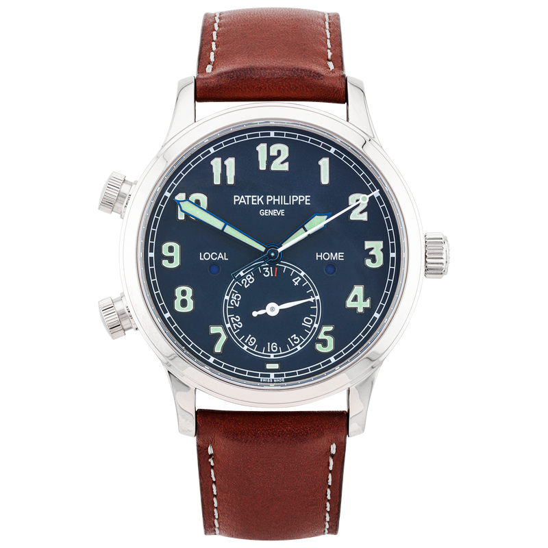 Patek Philippe Calatrava Pilot Travel Time 18ct White Gold Watch (2017)
