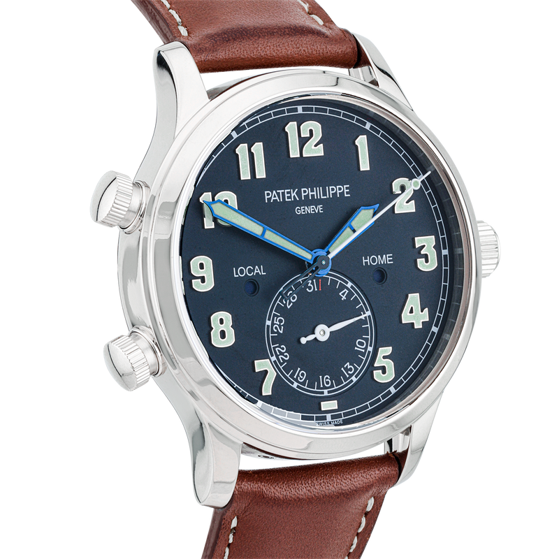 Patek Philippe Calatrava Pilot Travel Time 18ct White Gold Watch (2017)