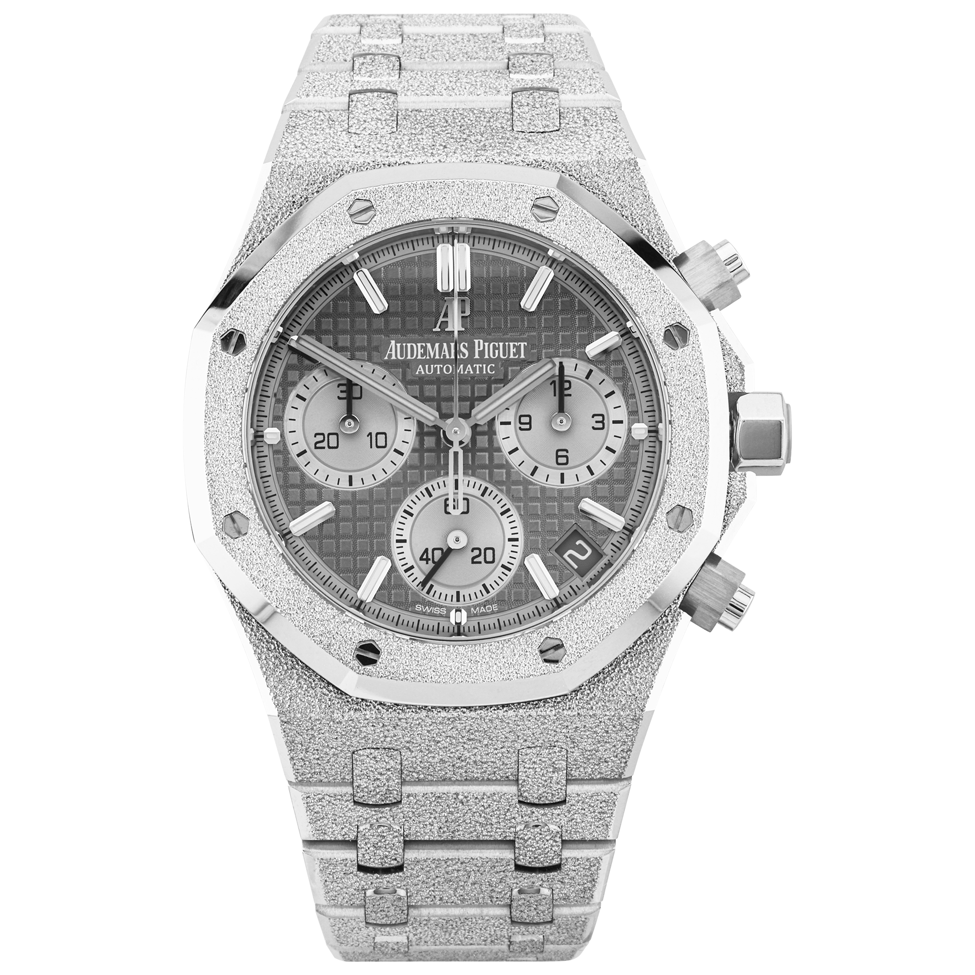 Pre-Owned Audemars Piguet Royal Oak 18ct Frosted Gold Anniversary Edition Watch (2022) - Berry's Jewellers
