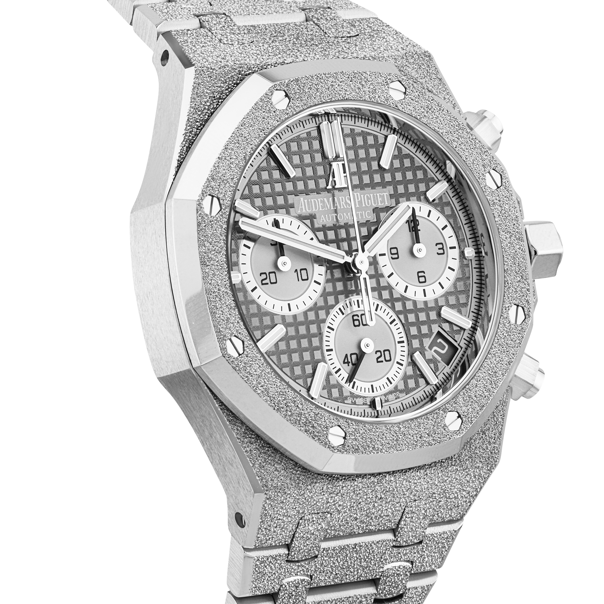 Pre-Owned Audemars Piguet Royal Oak 18ct Frosted Gold Anniversary Edition Watch (2022) - Berry's Jewellers