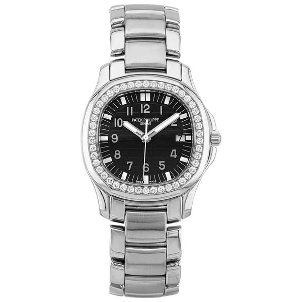 Patek Philippe Aquanaut 35mm Diamond Set Black Dial Watch (2013)