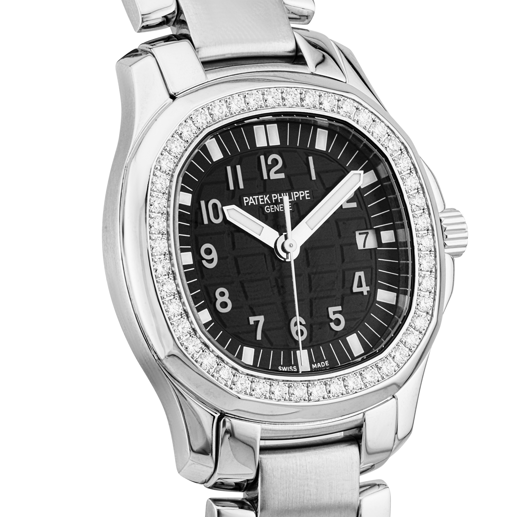 Patek Philippe Aquanaut 35mm Diamond Set Black Dial Watch (2013)