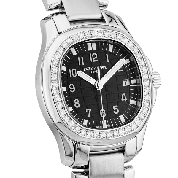 Patek Philippe Aquanaut 35mm Diamond Set Black Dial Watch (2013)