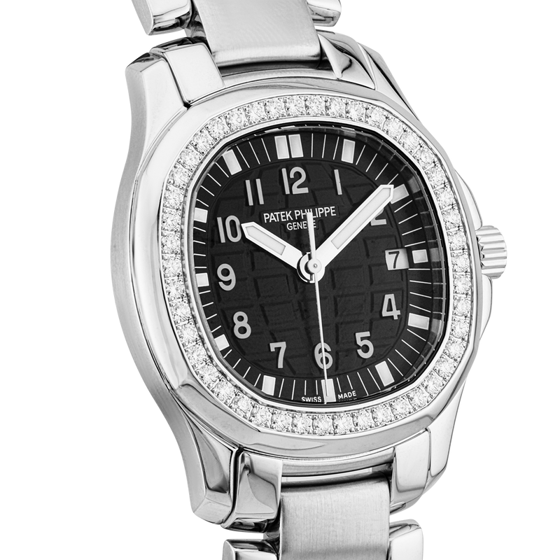 Patek Philippe Aquanaut 35mm Diamond Set Black Dial Watch (2013)