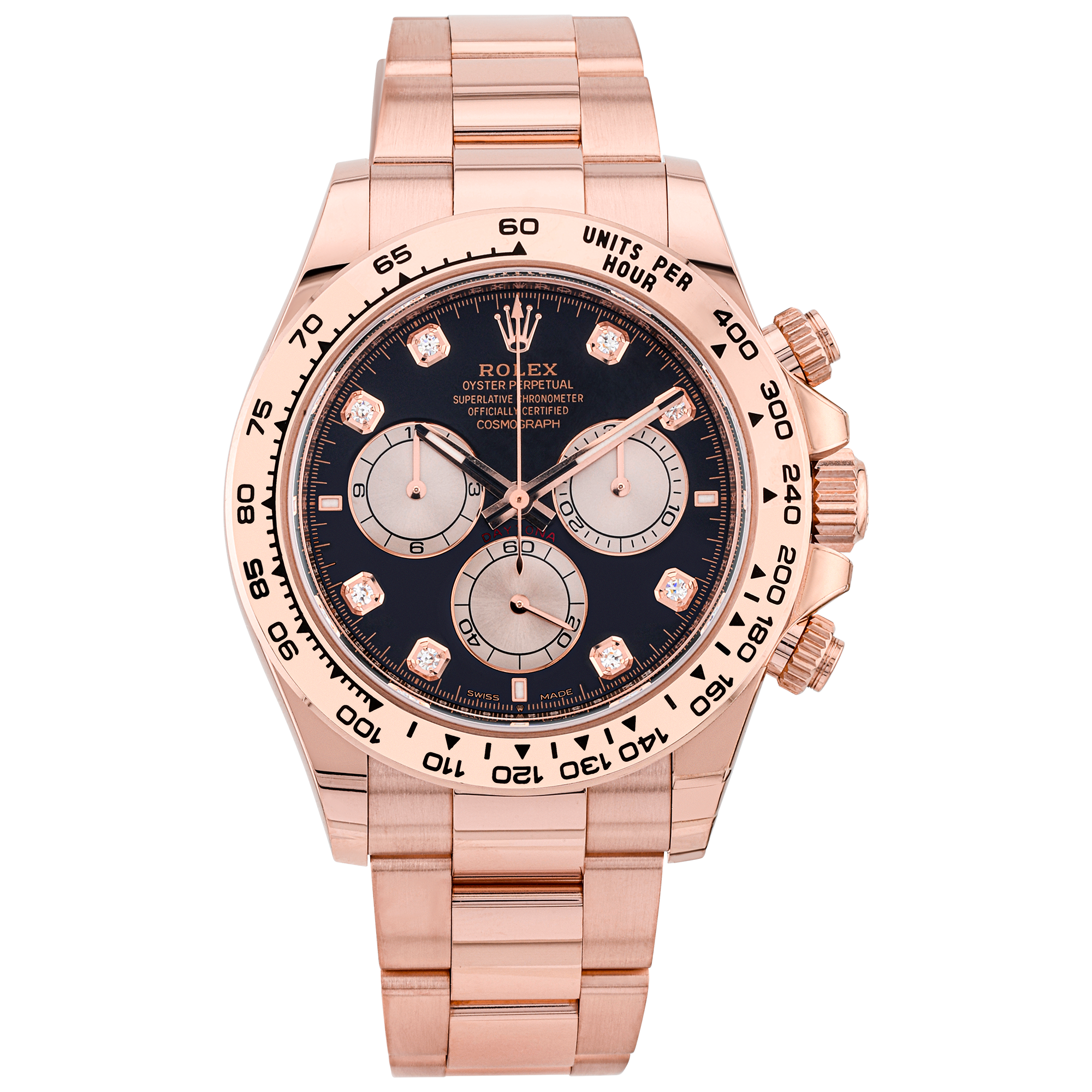 Pre-Owned Rolex Daytona Cosmograph 18ct Rose Gold Diamond Dial Watch (2024) - Berry's Jewellers