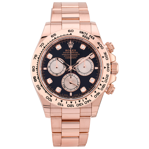Pre-Owned Rolex Daytona Cosmograph 18ct Rose Gold Diamond Dial Watch (2024) - Berry's Jewellers