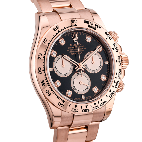 Pre-Owned Rolex Daytona Cosmograph 18ct Rose Gold Diamond Dial Watch (2024) - Berry's Jewellers