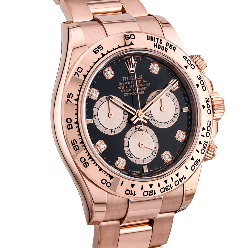 Pre-Owned Rolex Daytona Cosmograph 18ct Rose Gold Diamond Dial Watch (2024) - Berry's Jewellers