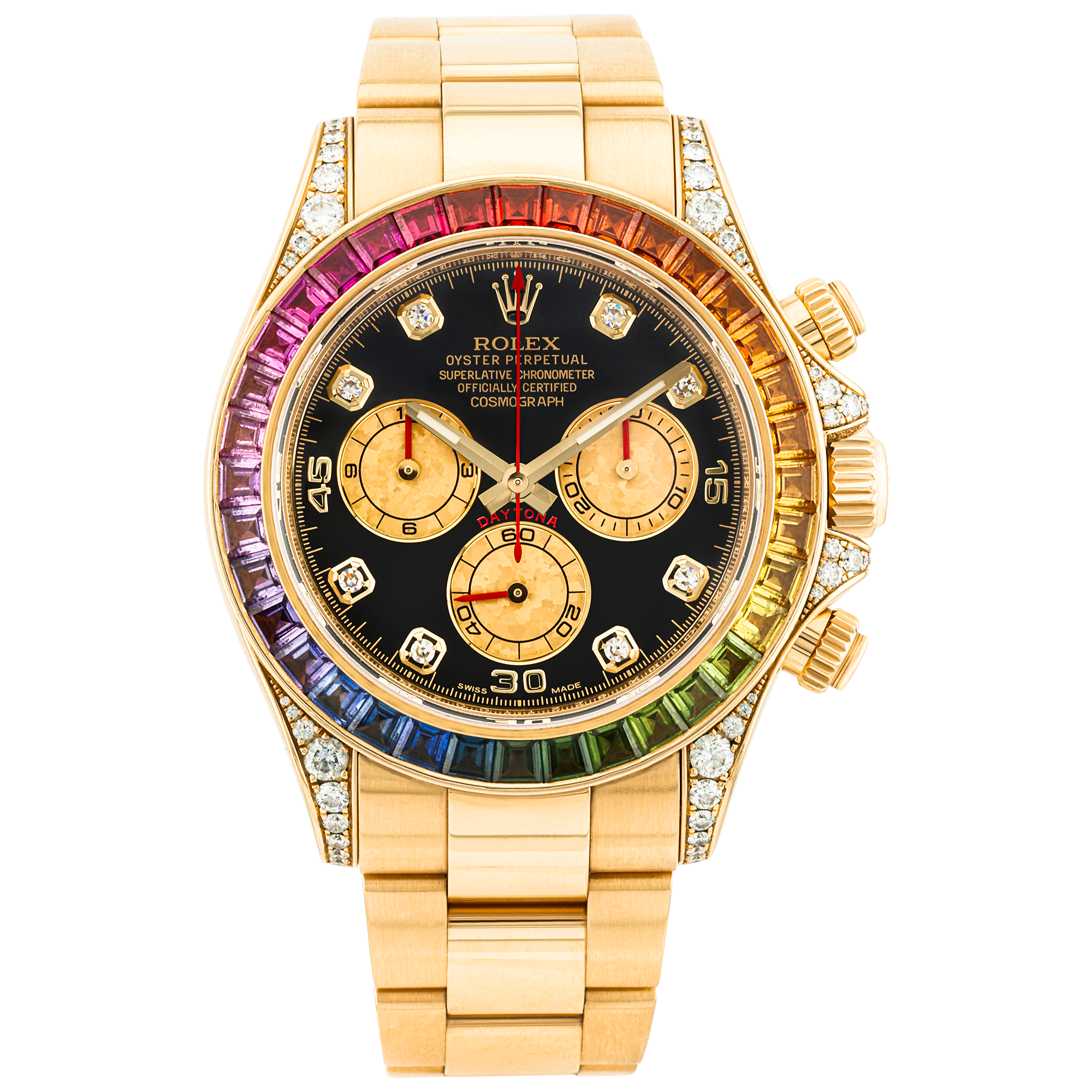 Pre-Owned Rolex Daytona Rainbow 40mm 18ct Yellow Gold Mens Watch (2013) - Berry's Jewellers