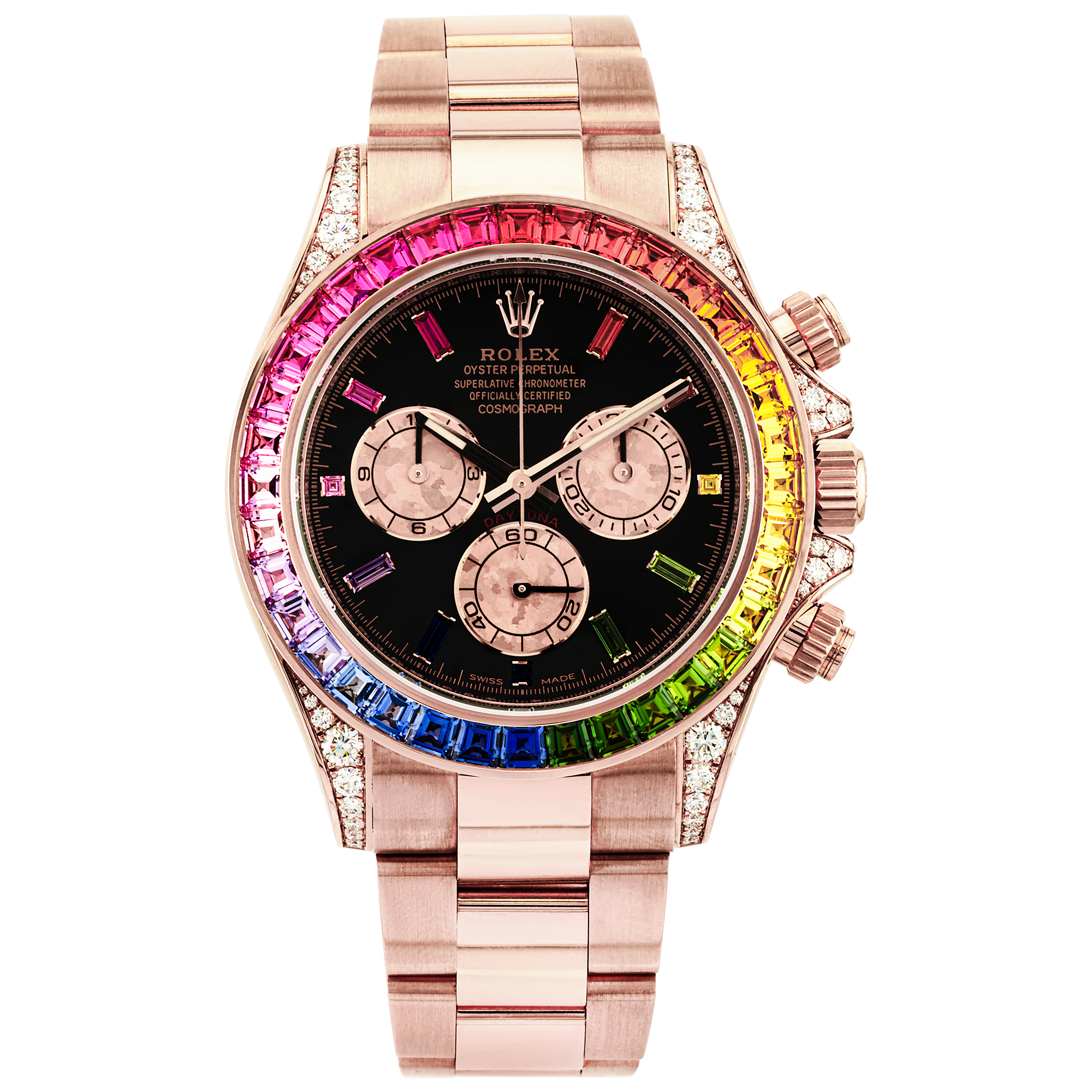 Pre-Owned Rolex Daytona Rainbow 40mm 18ct Rose Gold Mens Watch (2020) - Berry's Jewellers