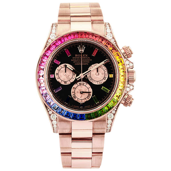 Pre-Owned Rolex Daytona Rainbow 40mm 18ct Rose Gold Mens Watch (2020) - Berry's Jewellers