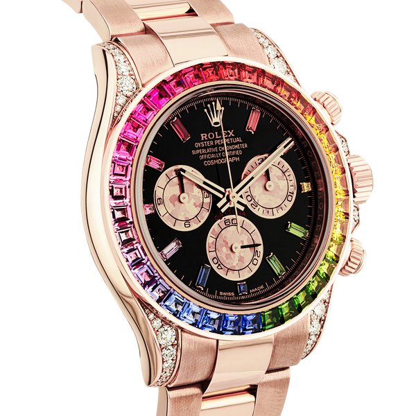Pre-Owned Rolex Daytona Rainbow 40mm 18ct Rose Gold Mens Watch (2020) - Berry's Jewellers