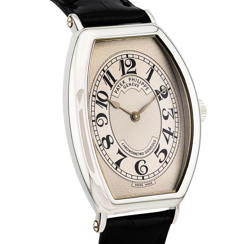 Pre-Owned Patek Philippe Gondolo Platinum Dial Mens Manual-Wind Watch - Berry's Jewellers
