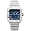 Pre-Owned Cartier Santos Large Blue Sunray Dial Mens Automatic Watch (2025) - Berry's Jewellers