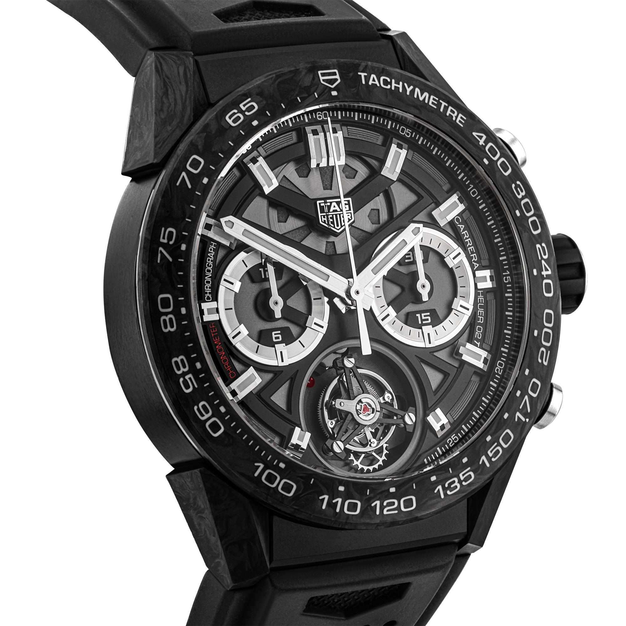 Pre-Owned TAG Heuer Carrera Tourbillon 45mm Black Titanium Mens Watch (2025) - Berry's Jewellers