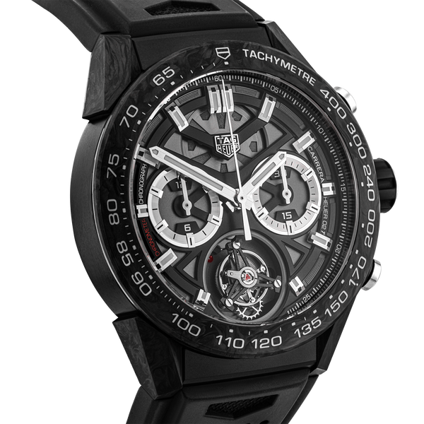 Pre-Owned TAG Heuer Carrera Tourbillon 45mm Black Titanium Mens Watch (2025) - Berry's Jewellers