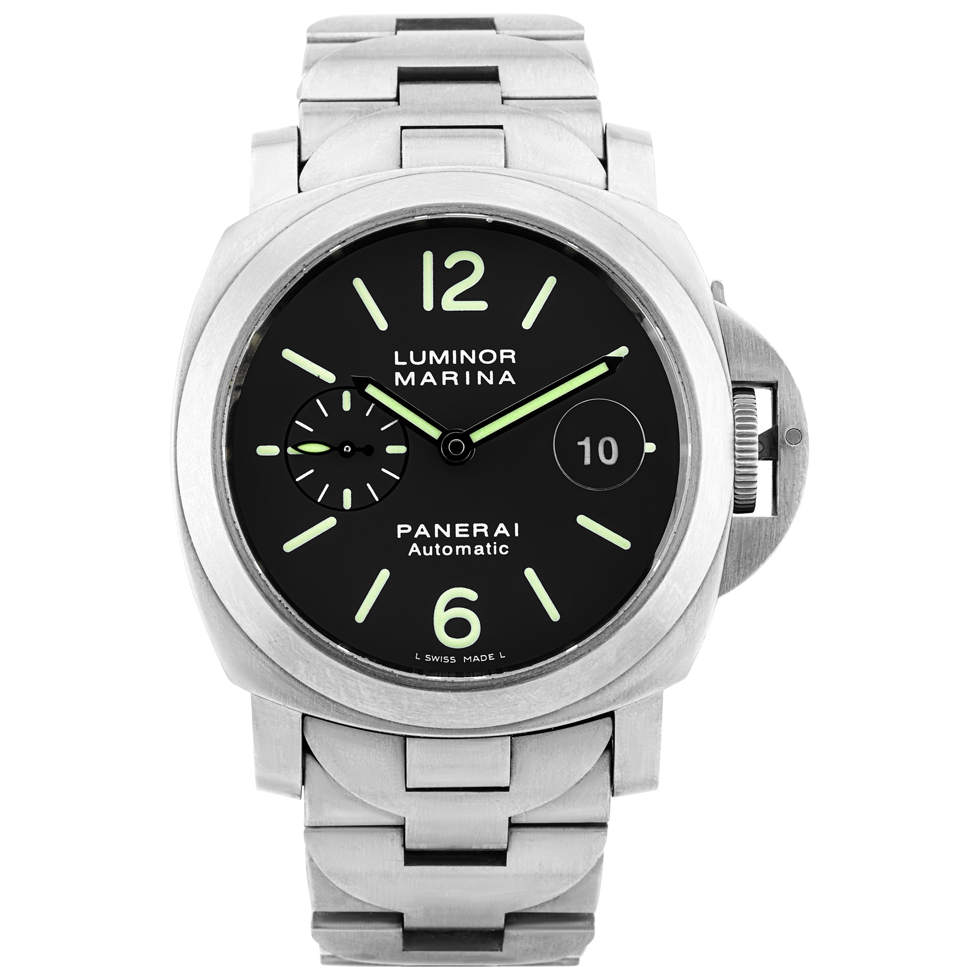 Pre-Owned Panerai Luminor Marina 44mm Titanium Mens Bracelet Watch (2008) - Berry's Jewellers