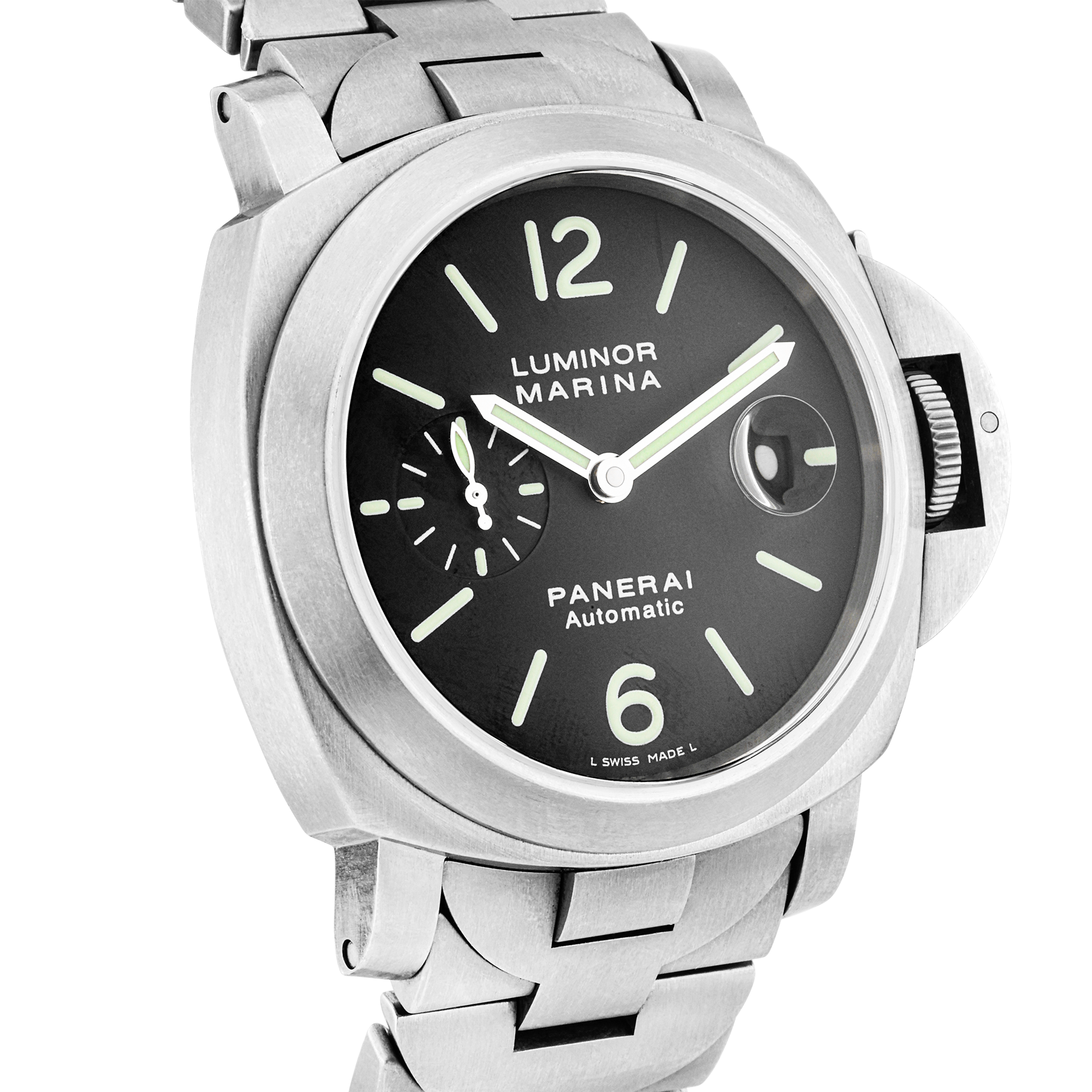 Pre-Owned Panerai Luminor Marina 44mm Titanium Mens Bracelet Watch (2008) - Berry's Jewellers