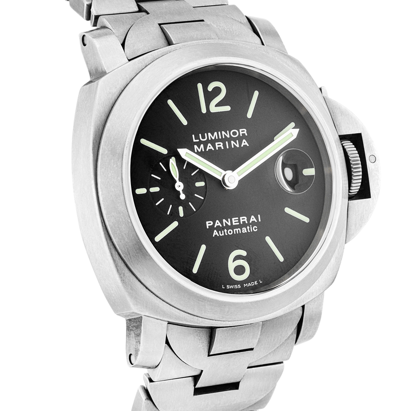 Pre-Owned Panerai Luminor Marina 44mm Titanium Mens Bracelet Watch (2008) - Berry's Jewellers