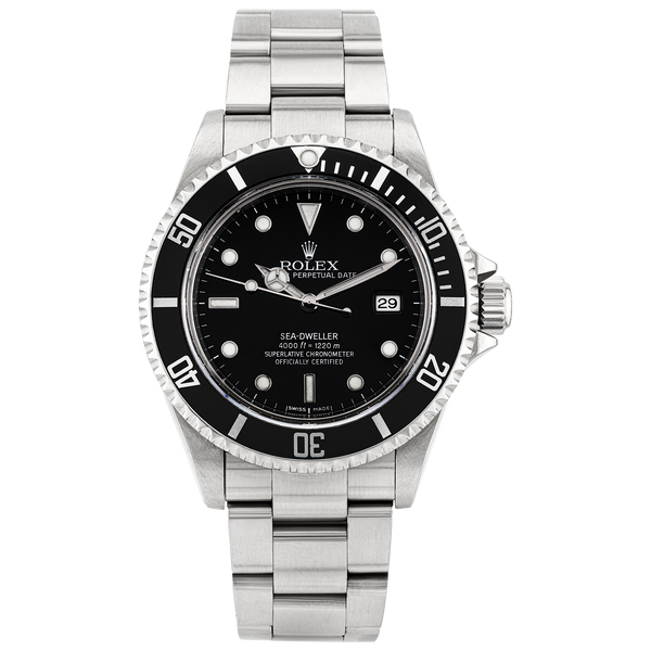 Pre-Owned Rolex Sea-Dweller 4000 Black Dial Mens Bracelet Watch (2004) - Berry's Jewellers
