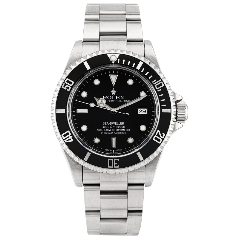Pre-Owned Rolex Sea-Dweller 4000 Black Dial Mens Bracelet Watch (2004) - Berry's Jewellers