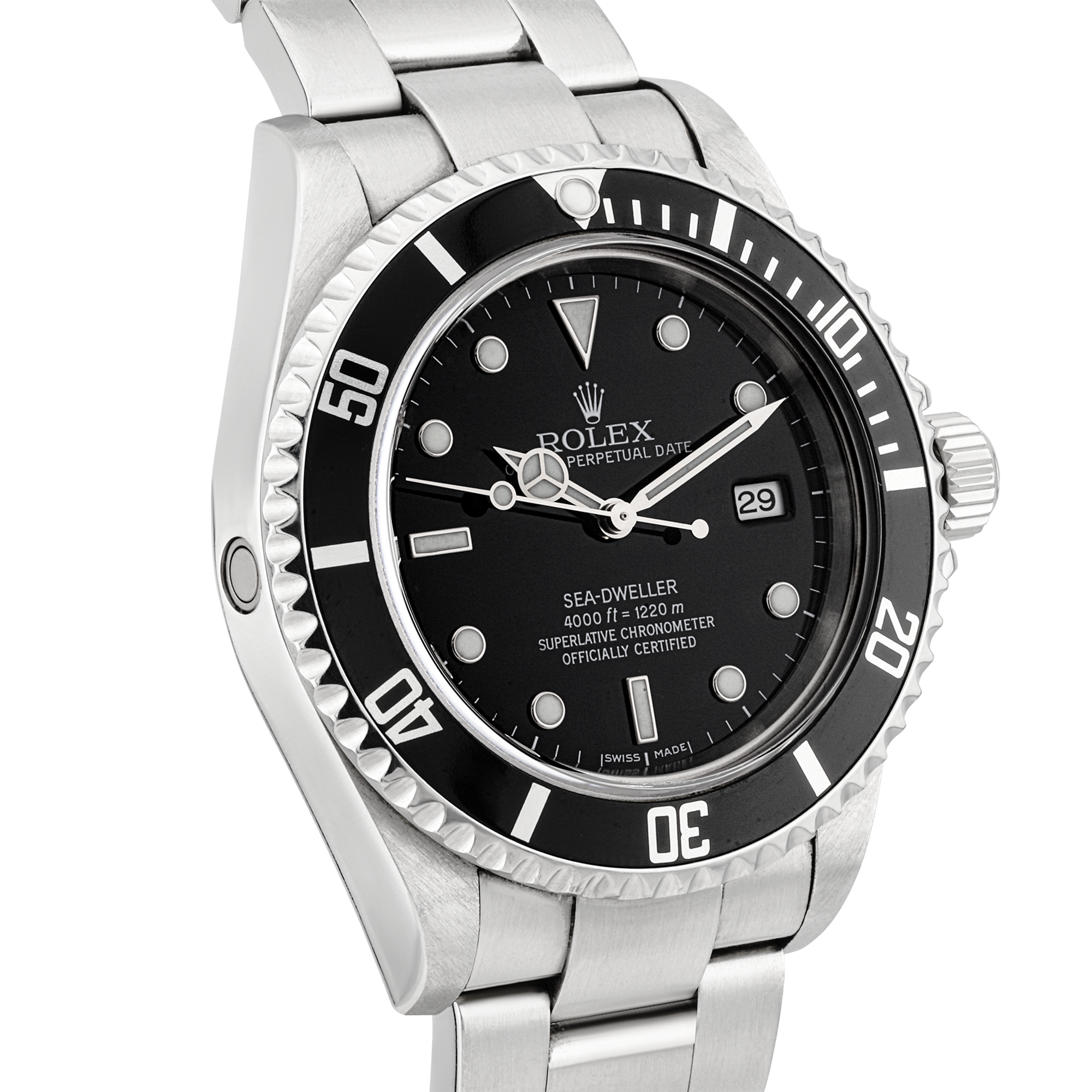 Pre-Owned Rolex Sea-Dweller 4000 Black Dial Mens Bracelet Watch (2004) - Berry's Jewellers