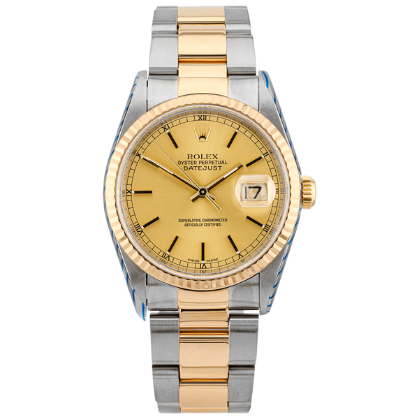Rolex Datejust 36mm Two-Tone Golden Index Dial Watch