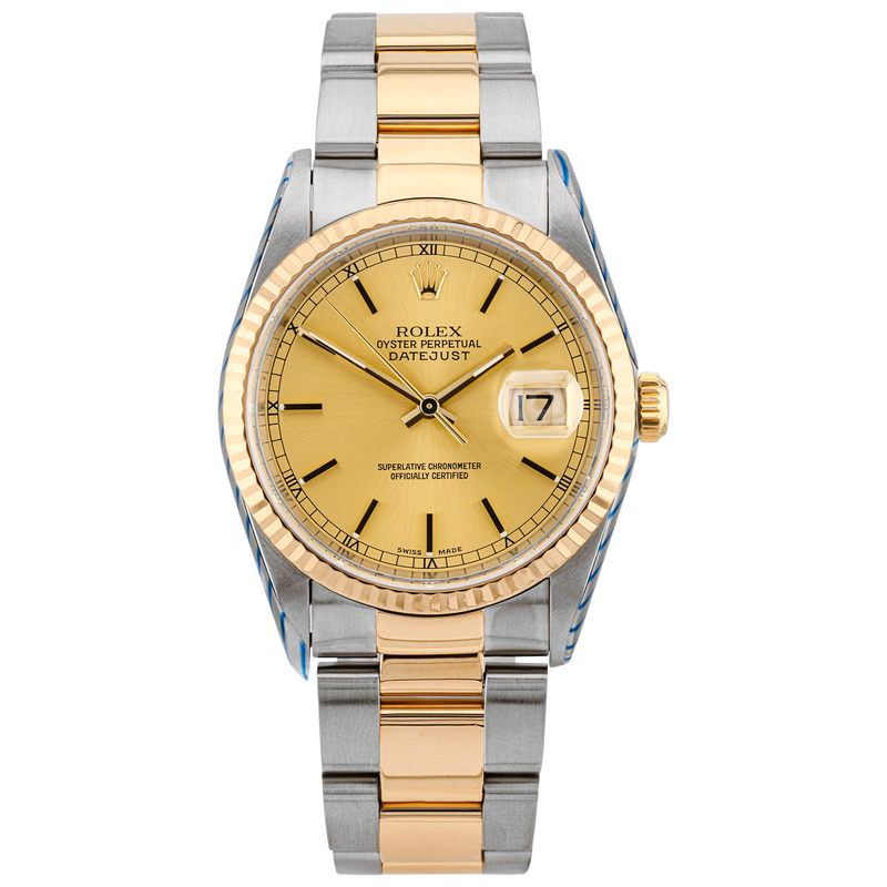Rolex Datejust 36mm Two-Tone Golden Index Dial Watch
