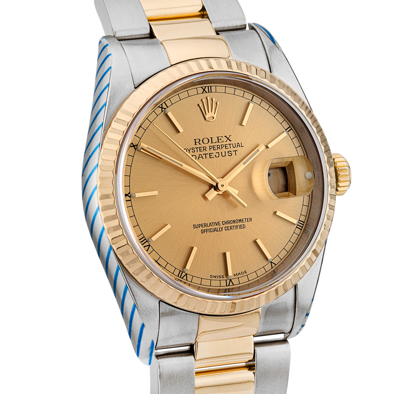 Rolex Datejust 36mm Two-Tone Golden Index Dial Watch